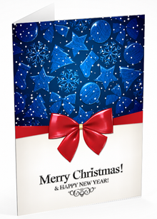 Folded Raised Spot Gloss front — Holiday Cards - FT102
