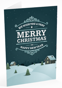 Folded Raised Spot Gloss front — Holiday Cards - FT104