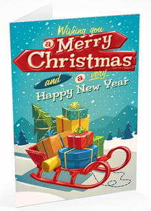 Folded Raised Spot Gloss front — Holiday Cards - FT105