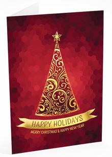 Folded Foil front — Holiday Cards - FT106