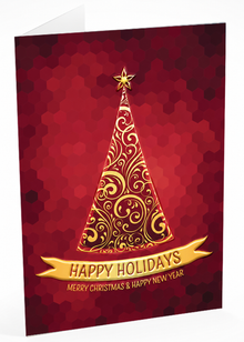 Folded Raised Spot Gloss front — Holiday Cards - FT106
