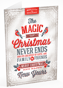 Folded Raised Spot Gloss front — Holiday Cards - FT107