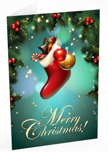 Folded Raised Spot Gloss front — Holiday Cards - FT110