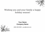 Personalized holiday card back — flat-landscape — 2