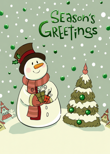 Flat Foil front — Holiday Cards - FT100
