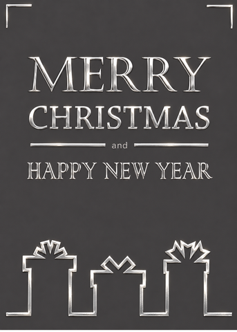 Flat Foil front — Holiday Cards - FT101