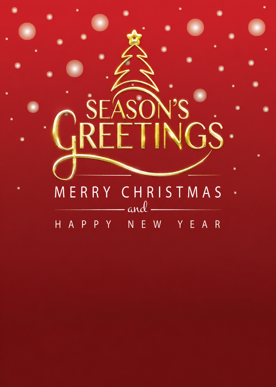 Gold Foil Holiday Cards - FT103