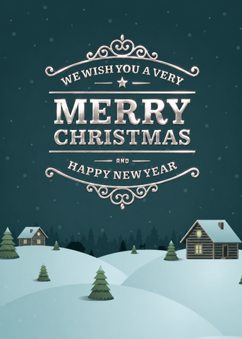Flat Foil front — Holiday Cards - FT104