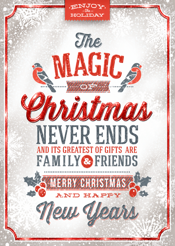 Flat Foil front — Holiday Cards - FT107