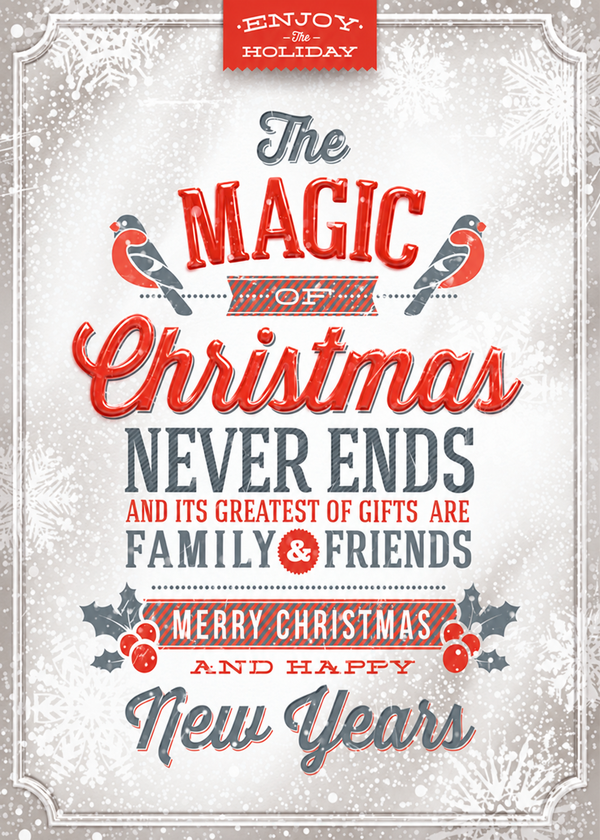 Flat Raised Spot Gloss front — Holiday Cards - FT107