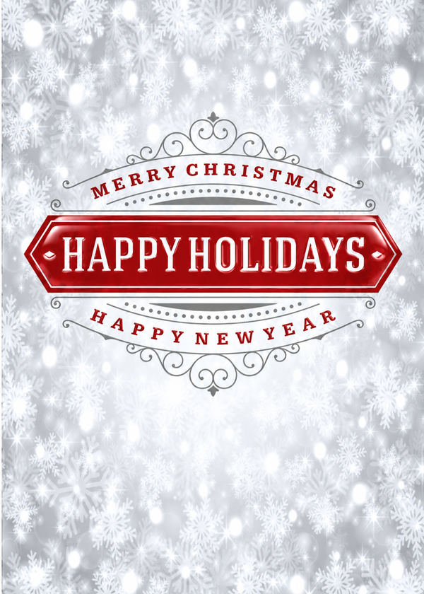 Flat Raised Spot Gloss front — Holiday Cards - FT108