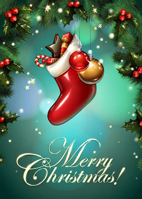 Flat Raised Spot Gloss front — Holiday Cards - FT110