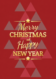 Flat Foil front — Holiday Cards - FT111