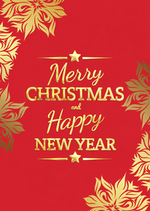 Flat Foil front — Holiday Cards - FT112