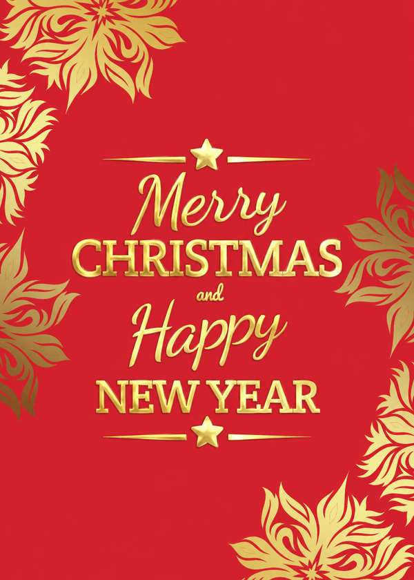 Flat Foil front — Holiday Cards - FT112