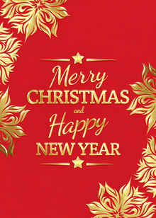 Flat Raised Spot Gloss front — Holiday Cards - FT112