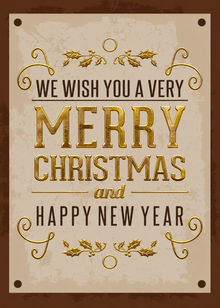 Flat Foil front — Holiday Cards - FT113
