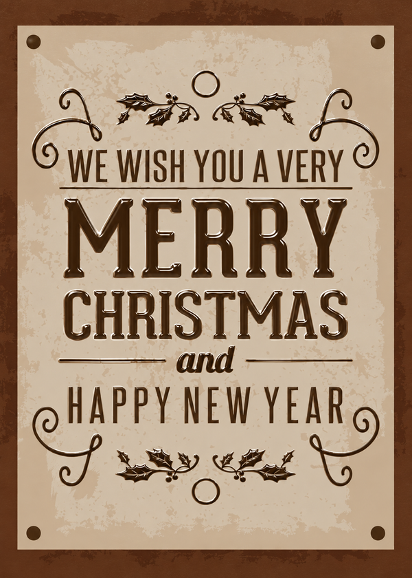 Flat Raised Spot Gloss front — Holiday Cards - FT113
