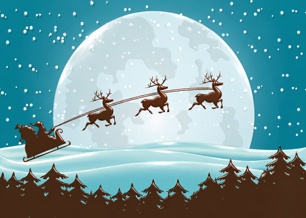 Flat Raised Spot Gloss front — Holiday Cards - FT117