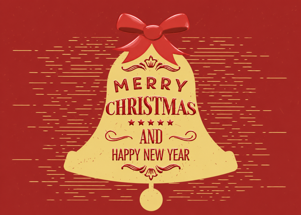 Flat Raised Spot Gloss front — Holiday Cards - FT122