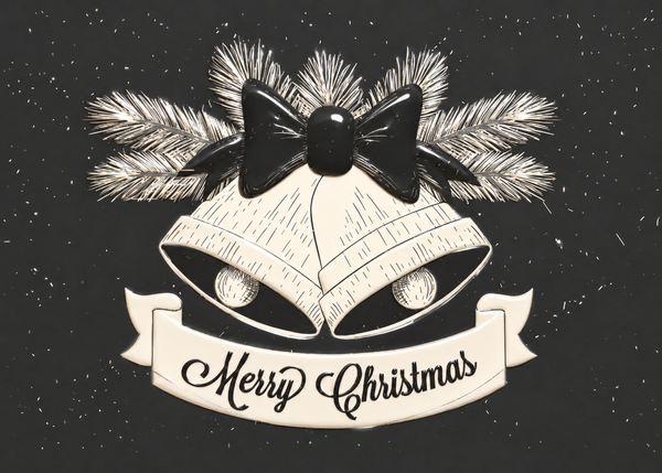 Flat Raised Spot Gloss front — Holiday Cards - FT124