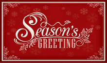 Flat Raised Spot Gloss front — Holiday Cards - FT126