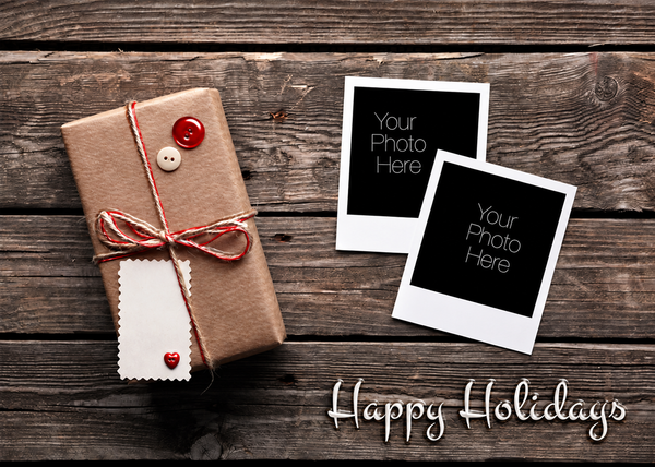 Flat Raised Spot Gloss front — Photo Holiday Cards - PH101