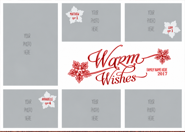 Flat Foil front — Photo Holiday Cards - PH106