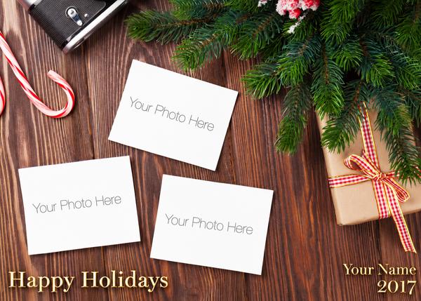 Flat Foil front — Photo Holiday Cards - PH107