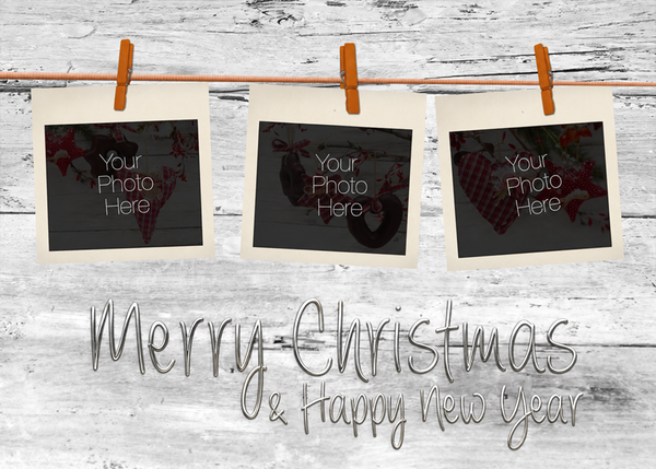 Flat Foil front — Photo Holiday Cards - PH109
