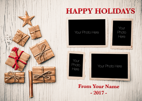 Flat Raised Spot Gloss front — Photo Holiday Cards - PH111
