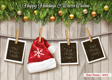Flat Raised Spot Gloss front — Photo Holiday Cards - PH113