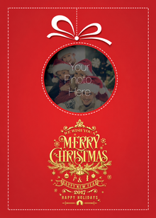Flat Foil front — Photo Holiday Cards - PH114