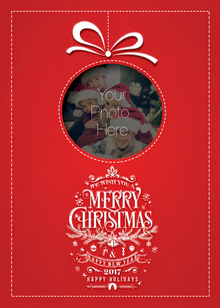 Flat Raised Spot Gloss front — Photo Holiday Cards - PH114