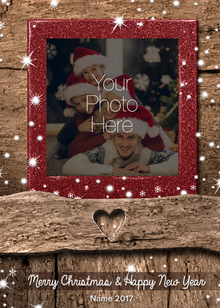 Flat Raised Spot Gloss front — Photo Holiday Cards - PH115