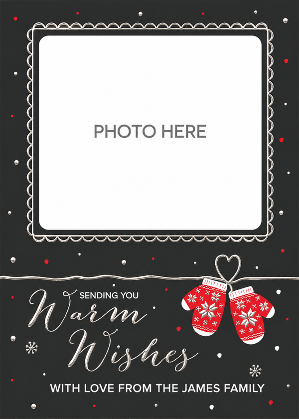 Flat Foil front — Photo Holiday Cards - PH116