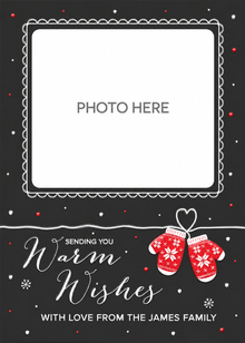 Flat Raised Spot Gloss front — Photo Holiday Cards - PH116