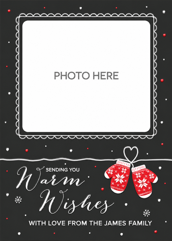 Flat Raised Spot Gloss front — Photo Holiday Cards - PH116