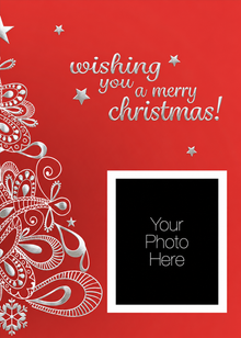 Flat Foil front — Photo Holiday Cards - PH117