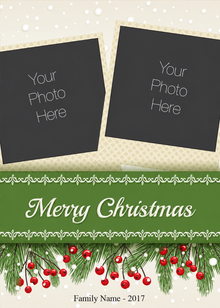 Flat Raised Spot Gloss front — Photo Holiday Cards - PH118