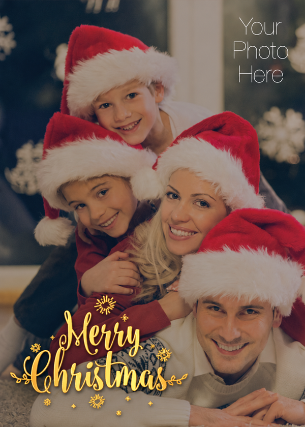 Flat Foil front — Photo Holiday Cards - PH119
