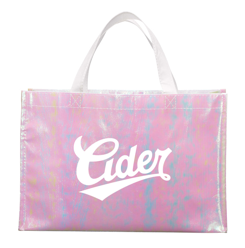 Iridescent Non-Woven Shopper Tote custom branded promotional totes