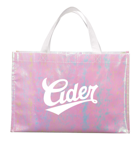 Iridescent Non-Woven Shopper Tote custom branded promotional totes