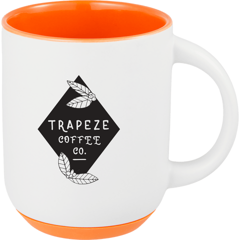 Isaac 14 oz Ceramic Mug with Rubber Bottom custom branded promotional drinkware