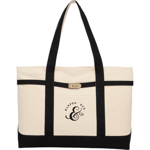Jane 12oz Recycled Cotton Buckle Tote custom branded promotional totes