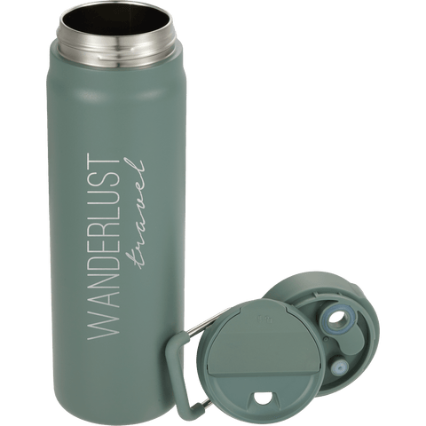Kara 24 oz Recycled Insulated Bottle with Swivel Lid custom branded promotional drinkware
