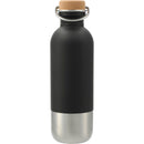Lagom Single Wall 27oz Stainless Steel Water Bottle — Black (BK) — blank back view