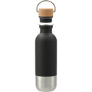 Lagom Single Wall 27oz Stainless Steel Water Bottle — Black (BK) — blank front view