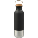 Lagom Single Wall 27oz Stainless Steel Water Bottle — Black (BK) — blank front view
