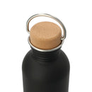 Lagom Single Wall 27oz Stainless Steel Water Bottle — Black (BK) — blank left angle